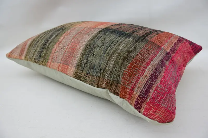 16x24 Red Pillow Cover, Armchair Pillow Sham, Pillow Cover, Boho Pillow, Aesthetic Cushion Cover, Interior Designer Pillow, Vintage Kilim Pillow - 6
