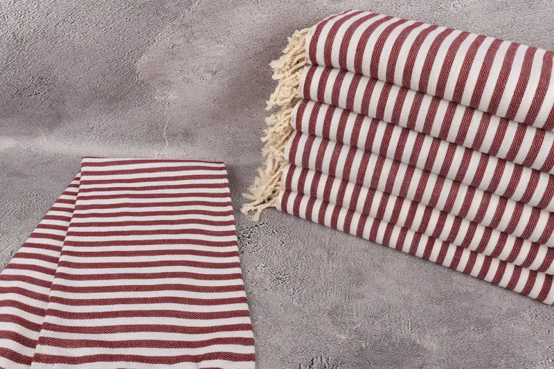 Scarf Towel, 70x40 Cotton Striped Towel, Personalize Gift, Best Friend Gift, Turkish hand towel, Custom Wedding Gifts, Oversized Beach Towel - 2