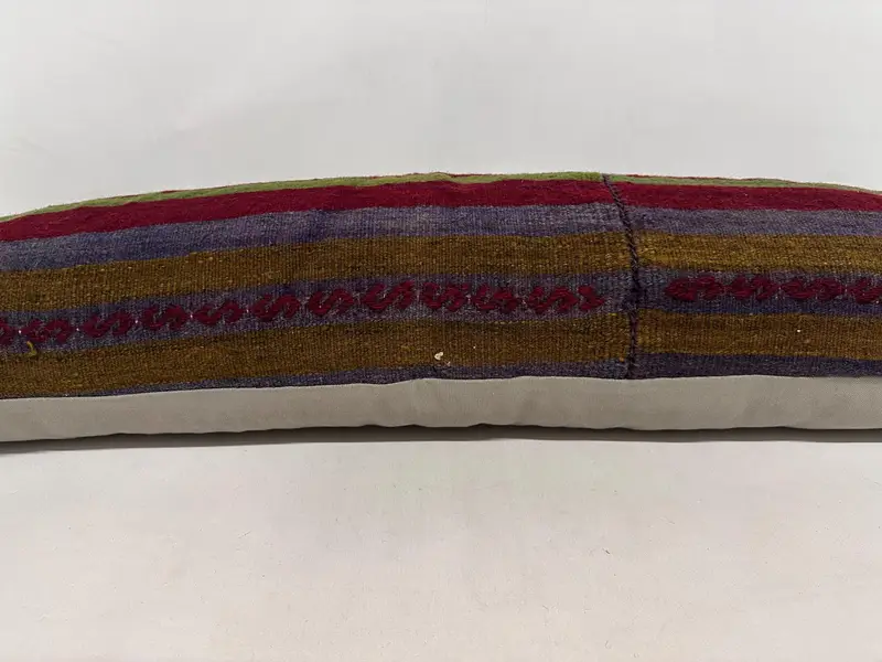 Boho Throw Cushion, Gift Pillow, Kilim Cushion Sham, Interior Designer Pillow, Aztec Pillow Cover, 16x48 Red Pillow Case, Cushion Cover - 5
