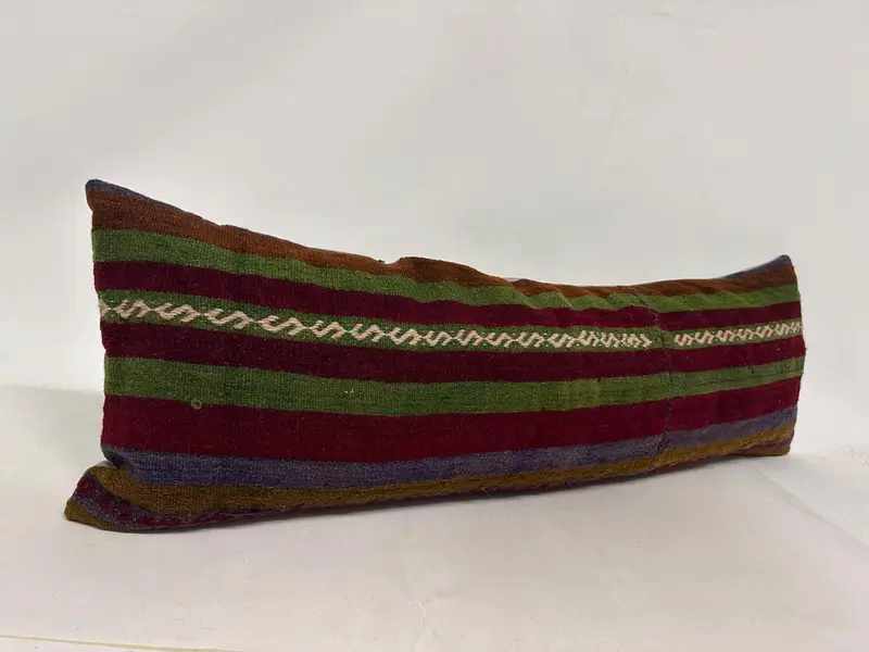 Boho Throw Cushion, Gift Pillow, Kilim Cushion Sham, Interior Designer Pillow, Aztec Pillow Cover, 16x48 Red Pillow Case, Cushion Cover - 3