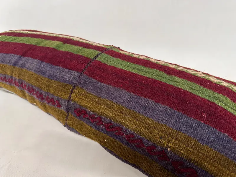 Boho Throw Cushion, Gift Pillow, Kilim Cushion Sham, Interior Designer Pillow, Aztec Pillow Cover, 16x48 Red Pillow Case, Cushion Cover - 6