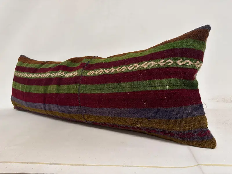 Boho Throw Cushion, Gift Pillow, Kilim Cushion Sham, Interior Designer Pillow, Aztec Pillow Cover, 16x48 Red Pillow Case, Cushion Cover - 4