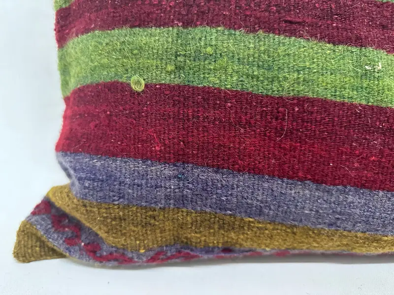 Boho Throw Cushion, Gift Pillow, Kilim Cushion Sham, Interior Designer Pillow, Aztec Pillow Cover, 16x48 Red Pillow Case, Cushion Cover - 2