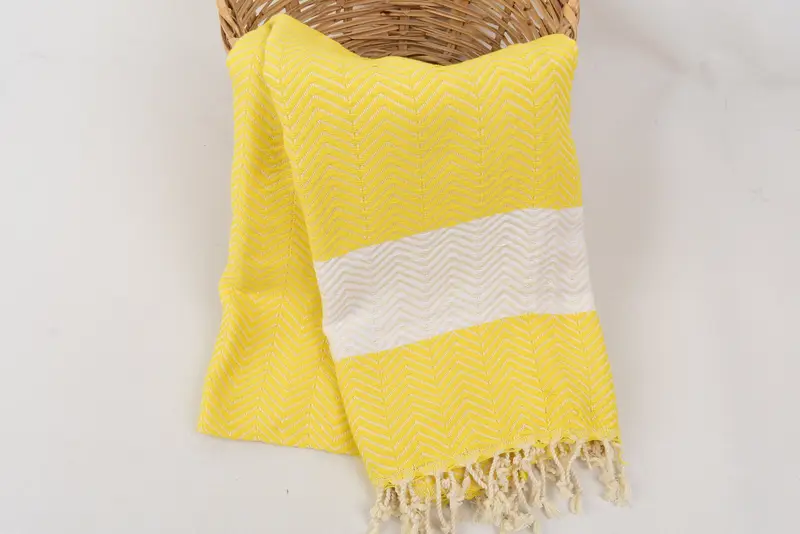 Personalized Gift For Him, Best Beach Towel, Eco-friendly Turkish peshtemal towel, Cotton towel, 70x40 Cotton Zig zag Towel, Thin towel - 4