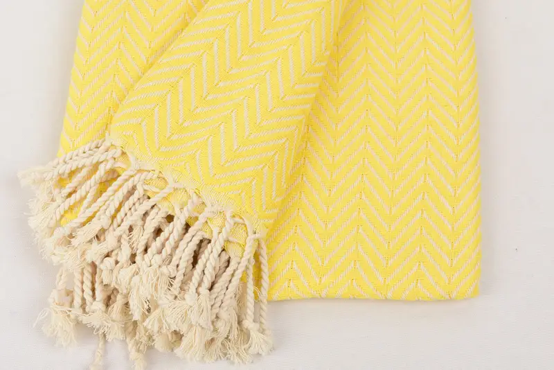 Personalized Gift For Him, Best Beach Towel, Eco-friendly Turkish peshtemal towel, Cotton towel, 70x40 Cotton Zig zag Towel, Thin towel - 5