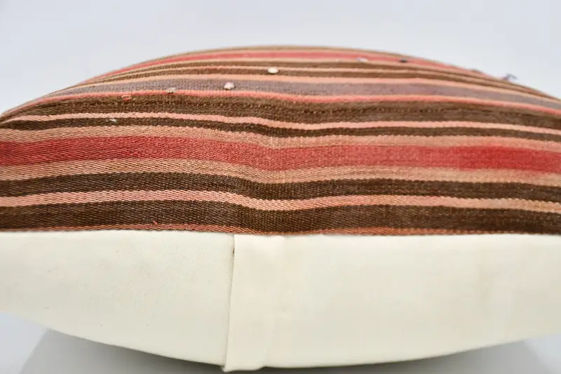 Colorful Pillow Sham, Throw Kilim Pillow, Cushion Cover, Couch Cushion Cover, Pillow for Sofa, 20x20 Brown Pillow Cover, Vintage Pillow - 5