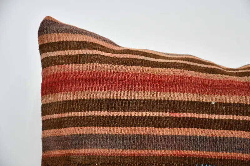 Colorful Pillow Sham, Throw Kilim Pillow, Cushion Cover, Couch Cushion Cover, Pillow for Sofa, 20x20 Brown Pillow Cover, Vintage Pillow - 2