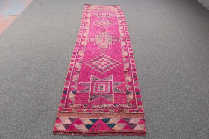 Rosa Ombré-Teppich, 9,7 x 9,68 Fuß, schicker Wohnraumakzent