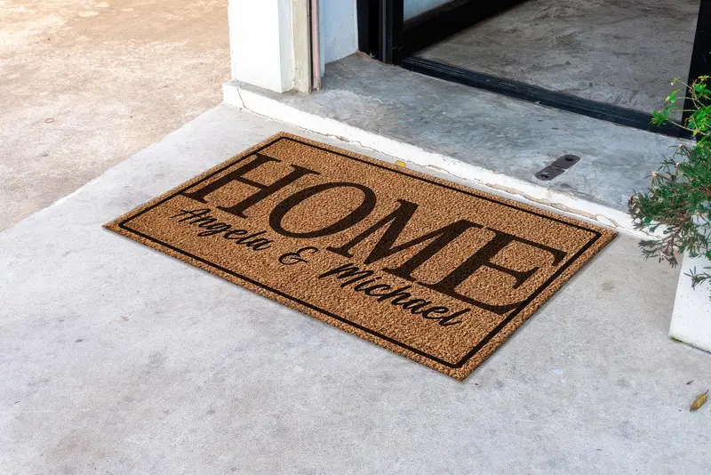 モダンなプリントラグ：ユニークなデザインのエレガントなホームドアマット
