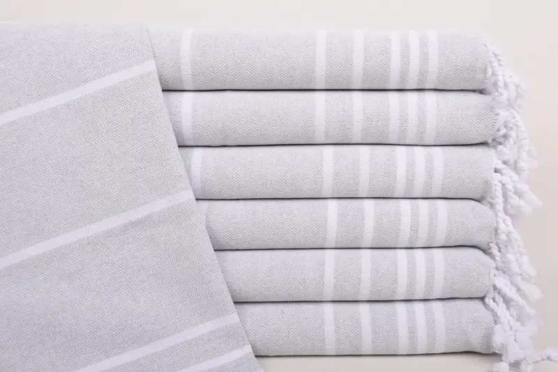 Turkish Hand Towel, Monogram Kitchen Towel, Wedding Gift, Welcome Wedding Gift, 38x18 Cotton Striped Towel, Gift For Wedding Day, Housewarming Gift - 1