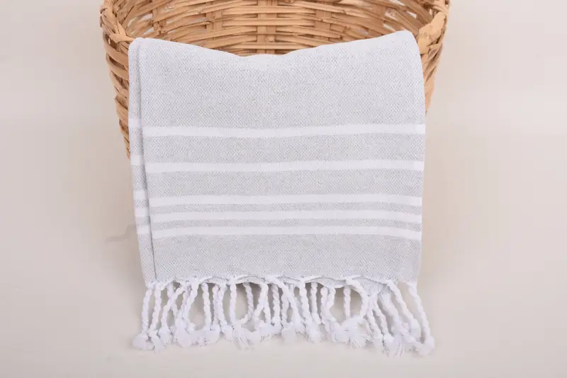 Turkish Hand Towel, Monogram Kitchen Towel, Wedding Gift, Welcome Wedding Gift, 38x18 Cotton Striped Towel, Gift For Wedding Day, Housewarming Gift - 5