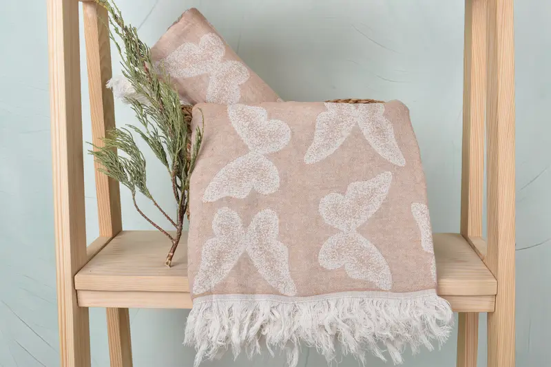 Bridesmaid Gifts, Travel Towel, Bachelorette Favor, 68x36 Cotton Butterfly Pattern Towel, Sand-Resistant Peshtemal, Beach towel, Turkish towel - 5