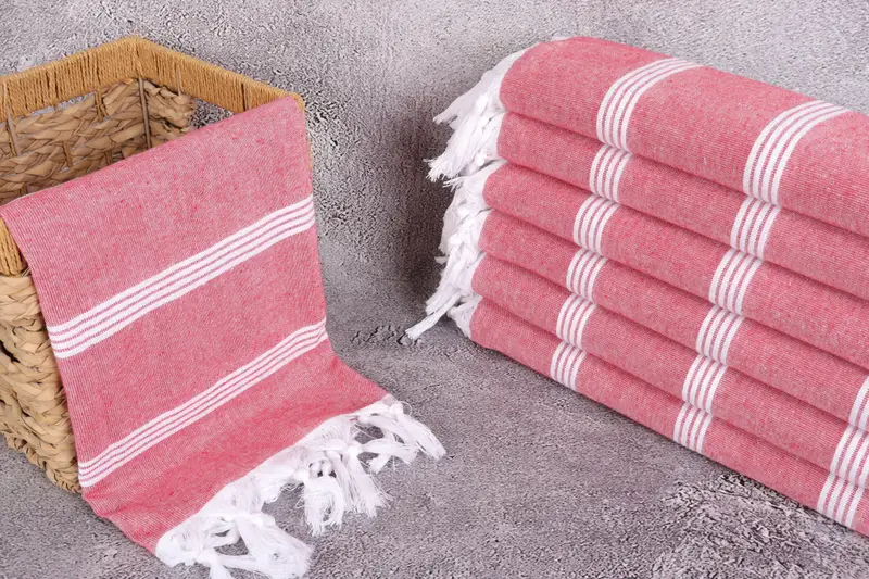 Organic Beach Towel, 70x30 Cotton Striped Towel, Personalized Bridesmaid Gift, Bridesmaid Gifts Personalized, Bridal Shower Gift, Personalized Towel - 3