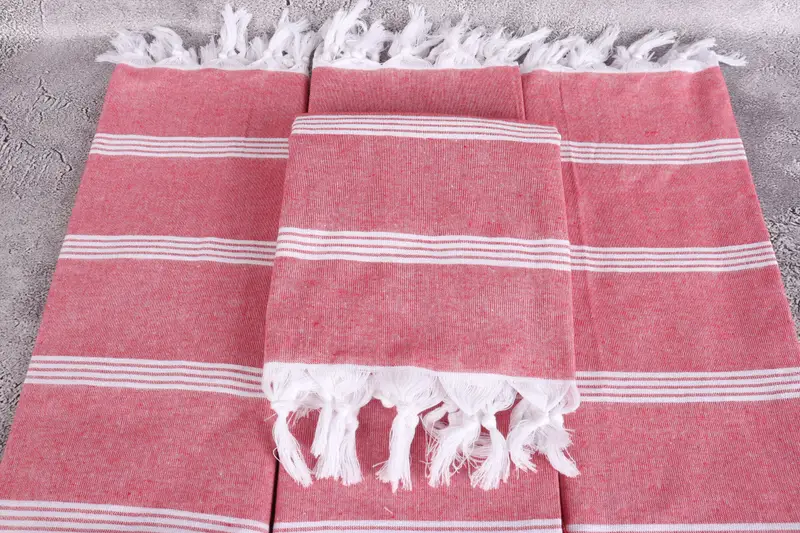 Organic Beach Towel, 70x30 Cotton Striped Towel, Personalized Bridesmaid Gift, Bridesmaid Gifts Personalized, Bridal Shower Gift, Personalized Towel - 4