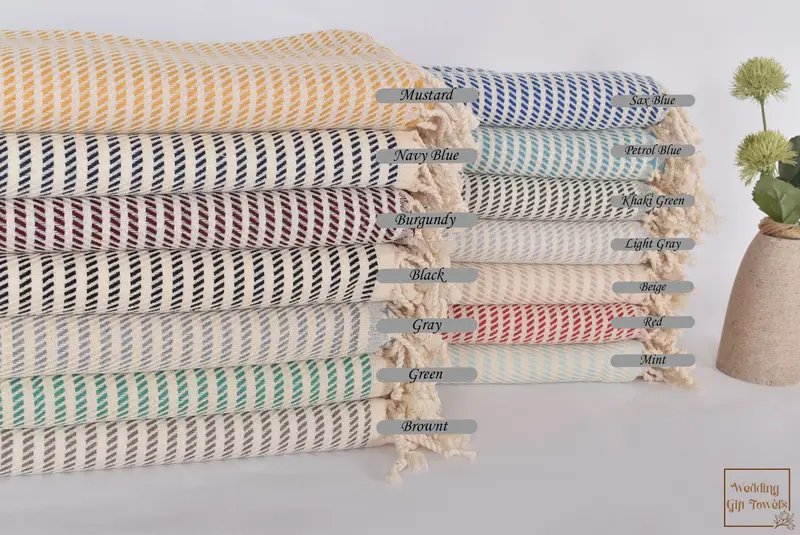 Beige Hand Turkish Cotton Bath Towel: Perfect for Baby Showers and Mothers Day - 1