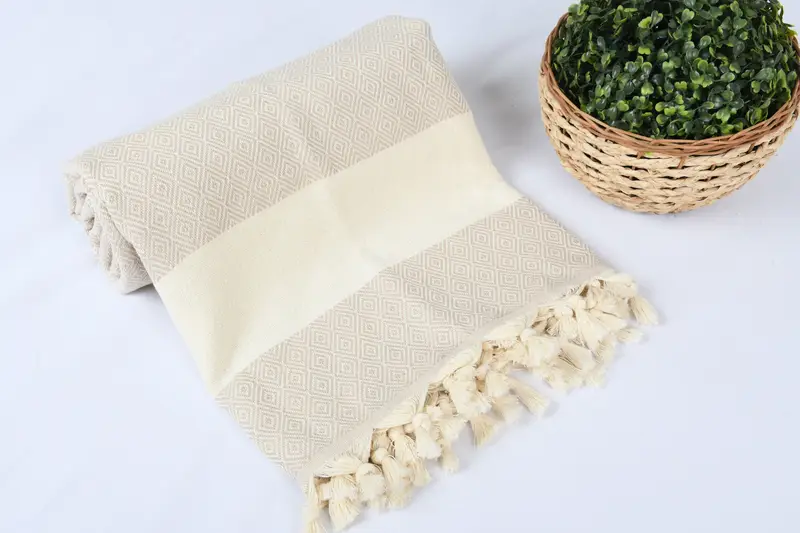 Woven Throw Blanket, 96x80 Cotton Diamond Towel, Thanksgiving Tablecloth, Bachelorette Gifts, Housewarming Gift, Best Wedding Gift, Halloween Gifts - 3