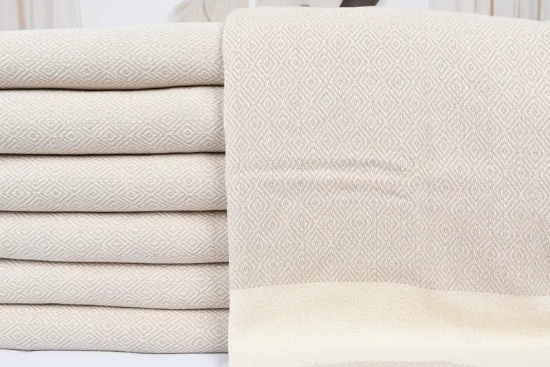 Woven Throw Blanket, 96x80 Cotton Diamond Towel, Thanksgiving Tablecloth, Bachelorette Gifts, Housewarming Gift, Best Wedding Gift, Halloween Gifts - 2