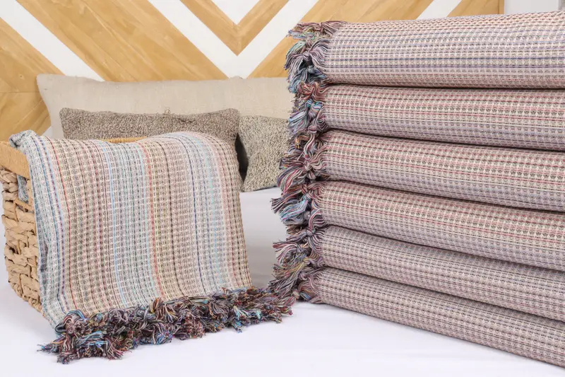 Turkish Towel Beach Blanket, Decorative Bedspread, 92x88 Cotton Geometric Towel, Summer Gift, Bedspread, Custom Blanket, Housewarming Gift - 4