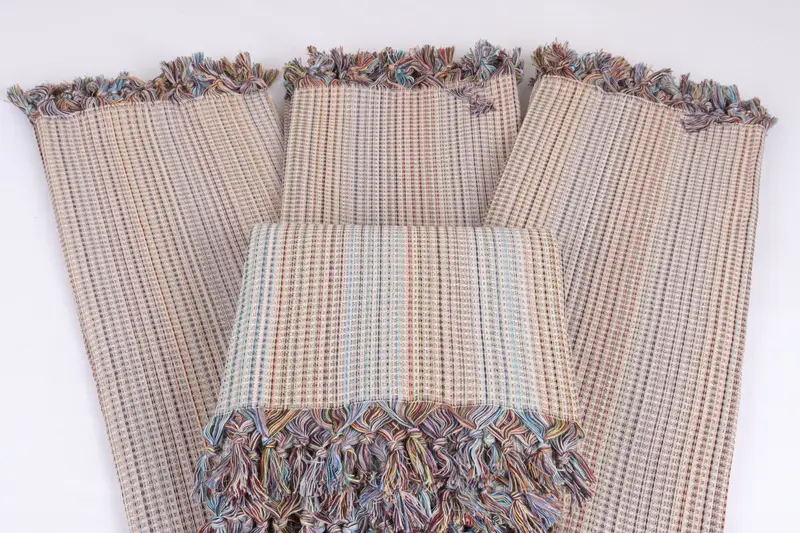 Turkish Towel Beach Blanket, Decorative Bedspread, 92x88 Cotton Geometric Towel, Summer Gift, Bedspread, Custom Blanket, Housewarming Gift - 5