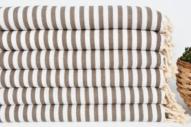 Monogram Kitchen Towel, Spa Towel, 40x18 Cotton Striped Towel, Personalized Gift, Customized Turkish Towel, Turkish Hand Towel, Custom Gift - 2