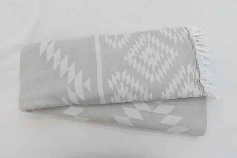 84x56 Cotton Kilim Towel, Personalized Gifts, Bachelorette Gifts, Organic Beach Blanket, Monogram Blanket, Personalized Gift For Him, Shower Curtain - 2