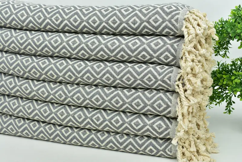 Turkish Towel Monogram, 70x40 Cotton Diamond Towel, Bachelorette Party Favors, Bachelor Bachelorette Party Favors, Turkish hand towel, Grandma Gift - 3