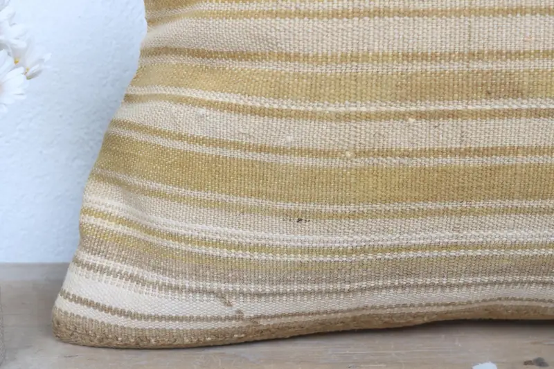 Pastel Pillow Case, Vintage Kilim Throw Pillow, Kilim Pillow Cover, Cushion Cover, 18x18 Beige Pillow Cover, Pillow for Couch - 3