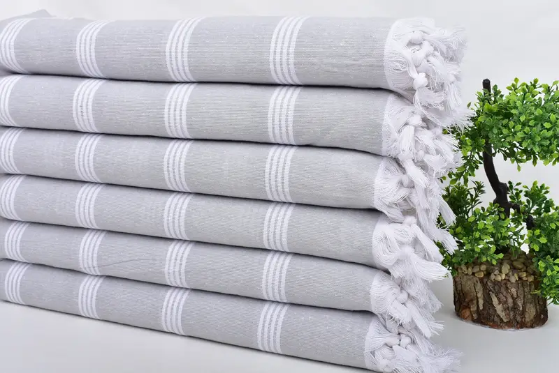 Bachelorette Gifts, Monogram Turkish Towel, Birthday Gift, 70x30 Cotton Striped Towel, Bachelorette Party Gift, Turkish Beach Towel Personalized - 3