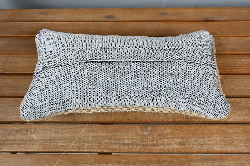 Cushion Case, 8x16 Beige Cushion Cover, Throw Kilim Pillow, Gift Pillow, Crochet Pattern Cushion Case, Tapestry Cushion, Interior Designer Pillow - 5