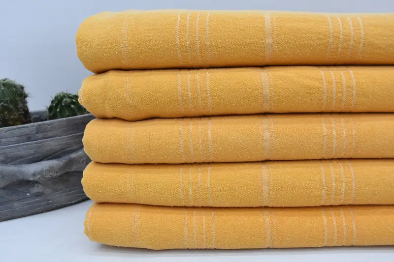 64x28 Cotton Striped Stonewashed Towel, Monogram Beach Towel, Quick-dry peshtemal, Fouta towel, Guest Towel, Yoga Towel, Gift For Coworker - 2