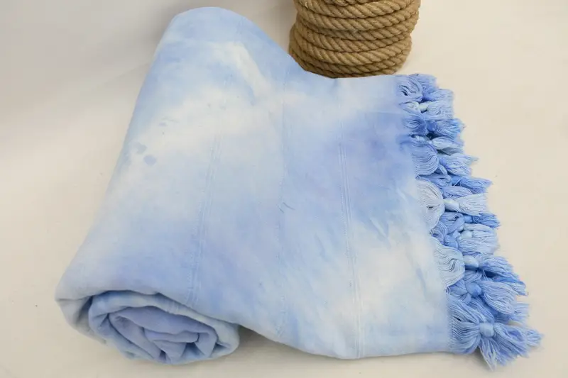 Bachelorette Gifts, Boho Throw Blankets, Family Gift Basket, Organic Beach Blanket, Home Gift, 96x80 Cotton Striped Tie Dye Towel, Bridesmaid Gifts - 5