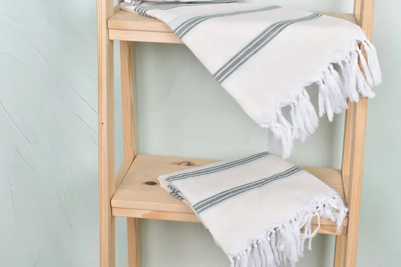 Wedding Anniversary Gift, 70x40 Cotton Striped Towel, Boyfriend Christmas Gift, Gym Towel, Beach Towel Bulk, Hammam towel, Lightweight Turkish towel - 5