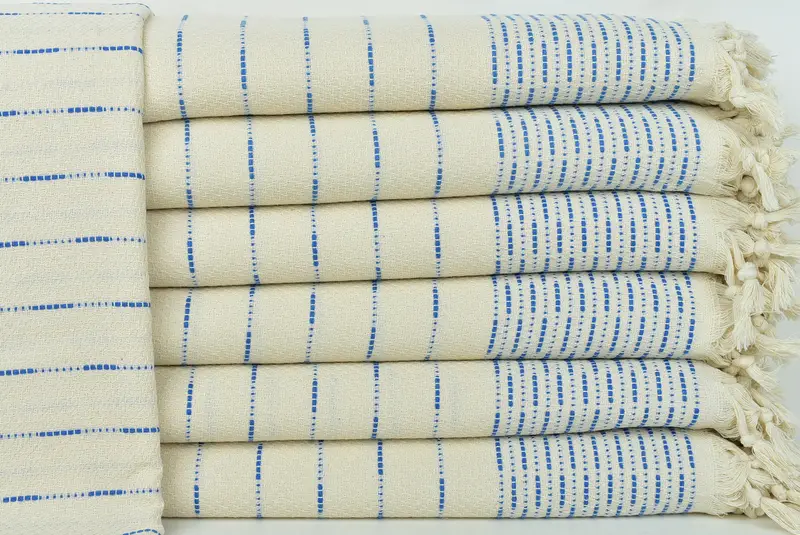 Bachelorette Party Favors, Boho Throw Blankets, 98x92 Cotton Striped Design Towel, Bridesmaid Gift, Thanksgiving Tablecloth, Custom Wedding Gifts - 1