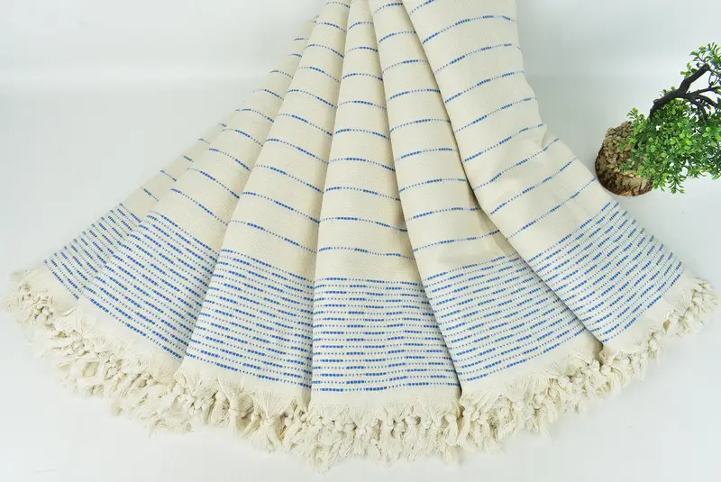 Bachelorette Party Favors, Boho Throw Blankets, 98x92 Cotton Striped Design Towel, Bridesmaid Gift, Thanksgiving Tablecloth, Custom Wedding Gifts - 4