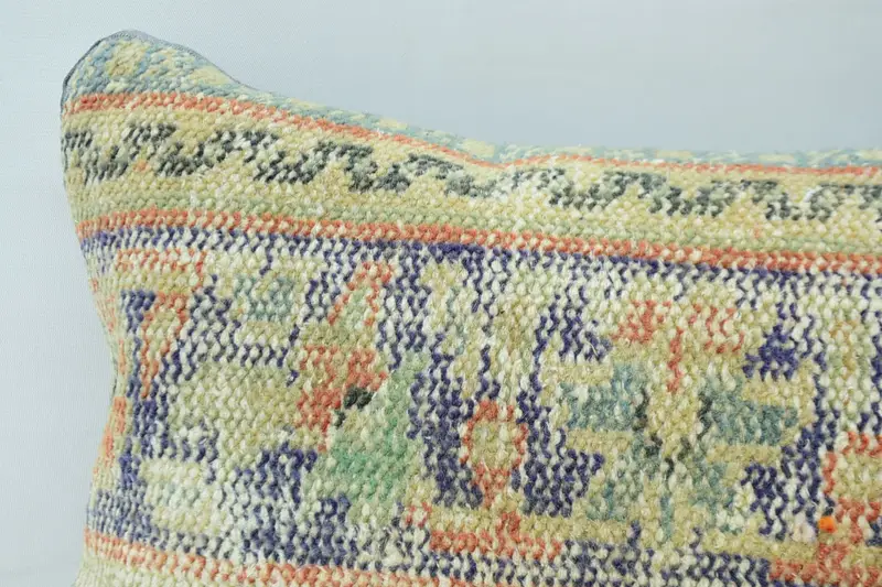 Pillow for Sofa, Outdoor Throw Pillow Case, Pillow, Ottoman Cushion Cover, Antique Pillows, Vintage Kilim Throw Pillow, 12x36 Beige Cushion Case - 2