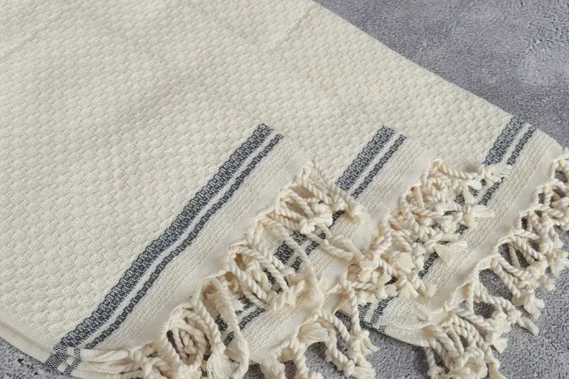 Bathroom Towels, Small Bath Towels, 38x18 Cotton Striped Towel, Wedding Gift, Monogram Tea Towel, Home Decor Gifts, Wedding Gift Kitchen Towel - 4