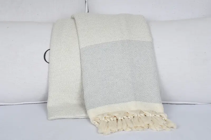 Memorial Gift, 104x80 Cotton Diamond Towel, Bridal Shower Gift, Personalized Gifts, Gift For Wedding Day, Woven Blanket, Turkish Towel Beach Blanket - 7