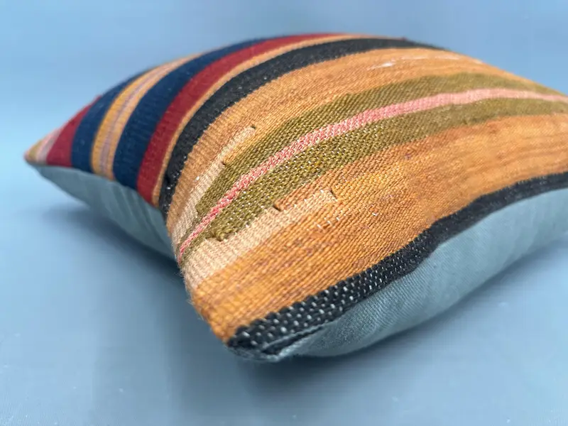 Pillow for Sofa, 18x18 Red Cushion Cover, Turkish Kilim Pillow, Throw Kilim Pillow, Handwoven Pillow Cover Pillow Cover, Pillow Sham - 6