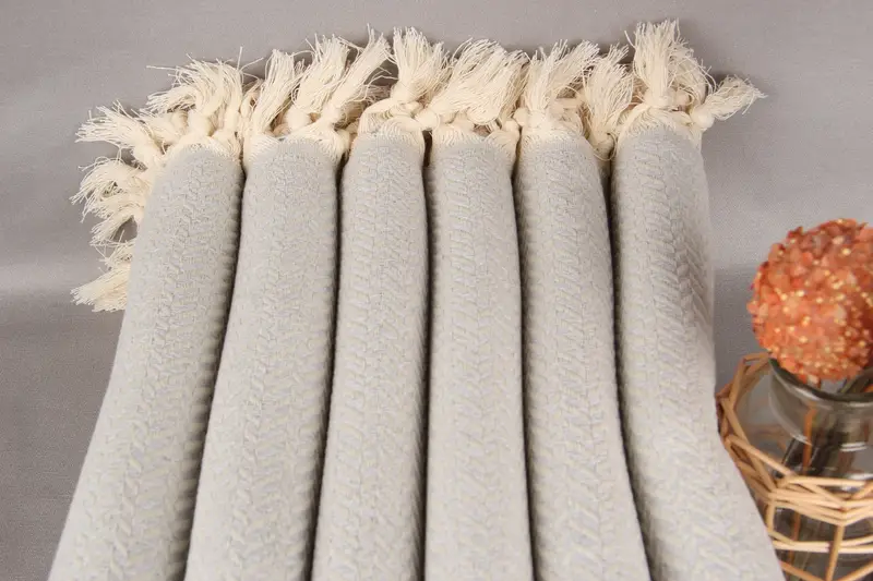 Large Turkish Towel, 70x40 Cotton Chevron Towel, Quick-drying cotton Turkish beach towel, Sand-resistant towel, Beach towel, Halloween Gifts - 3