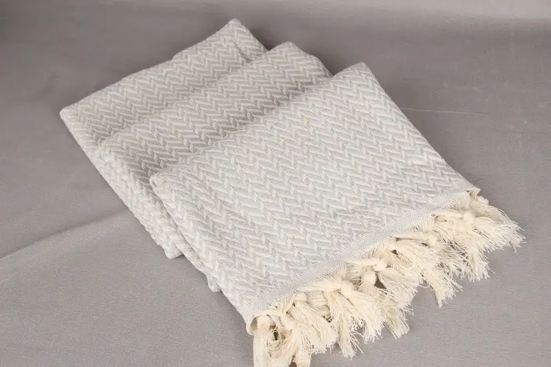 Large Turkish Towel, 70x40 Cotton Chevron Towel, Quick-drying cotton Turkish beach towel, Sand-resistant towel, Beach towel, Halloween Gifts - 7