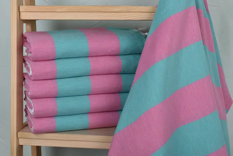 Absorbent Turkish towel, Turkish Beach Towel Personalized, Gift For Her, Gift For Him, Valentines Day Gift For Him, 70x40 Cotton Striped Towel - 2