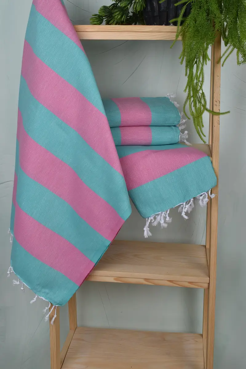 Absorbent Turkish towel, Turkish Beach Towel Personalized, Gift For Her, Gift For Him, Valentines Day Gift For Him, 70x40 Cotton Striped Towel - 6