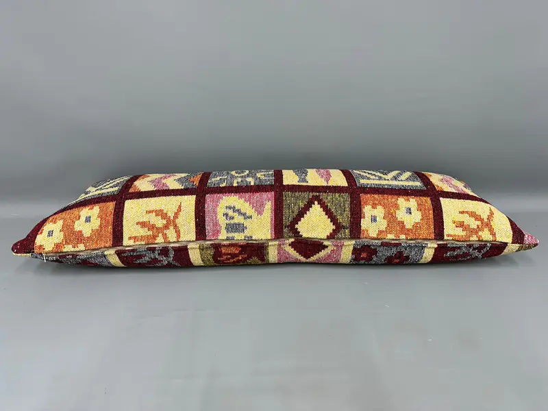 test1- Gift Pillow, 16x48 Red Cushion Case, Turkish Pillow, Boho Pillow, Ethnic Throw Pillow, Handmade Pillow, Pillow, Handmade Pillow Sham - 7