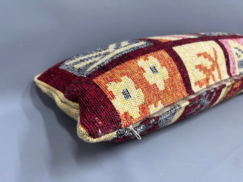 test1- Gift Pillow, 16x48 Red Cushion Case, Turkish Pillow, Boho Pillow, Ethnic Throw Pillow, Handmade Pillow, Pillow, Handmade Pillow Sham - 6