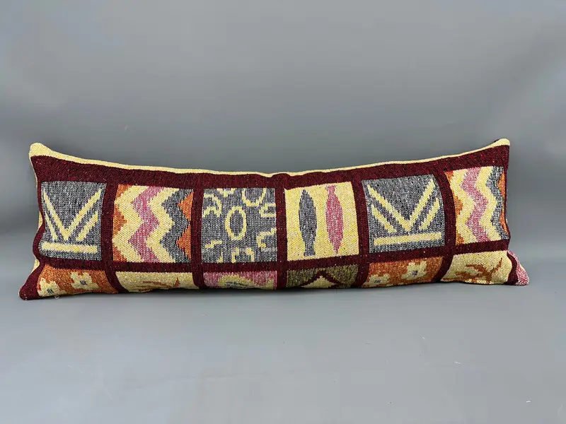 test1- Gift Pillow, 16x48 Red Cushion Case, Turkish Pillow, Boho Pillow, Ethnic Throw Pillow, Handmade Pillow, Pillow, Handmade Pillow Sham - 4