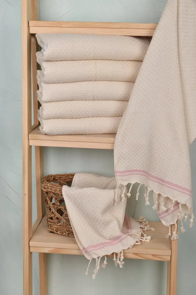 38x18 Cotton Striped Towel, Turkish Tea Towel, Best Friend Wedding Gift, Wedding Gifts Towel, Small Bath Towels, Travel Towel, Personalized Gift - 3