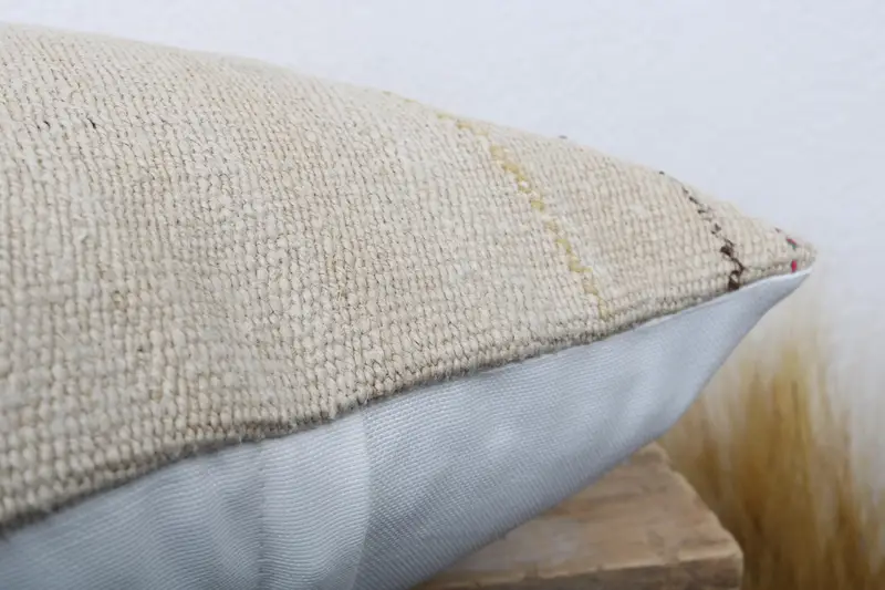 16x16 Beige Pillow Sham, Pillow Sham, Kilim Pillow Cover, Handwoven Pillow Cover Pillow Sham, Vintage Kilim Pillow, Ethnical Kilim Rug Pillow - 6