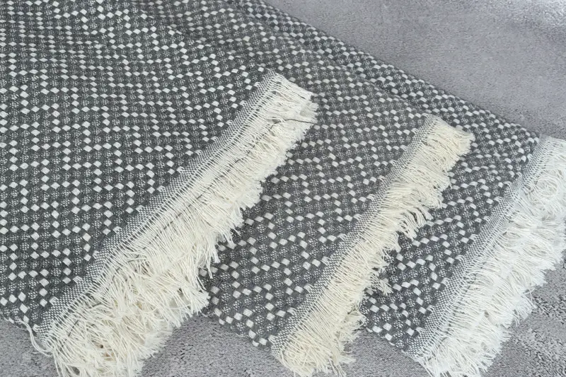 76x68 Cotton Herringbone Towel, Woven Blanket, Housewarming Gift, Decorative Bedspread, Personalized Wedding Gift, Bachelorette Gifts - 5