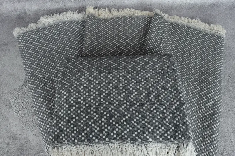 76x68 Cotton Herringbone Towel, Woven Blanket, Housewarming Gift, Decorative Bedspread, Personalized Wedding Gift, Bachelorette Gifts - 4