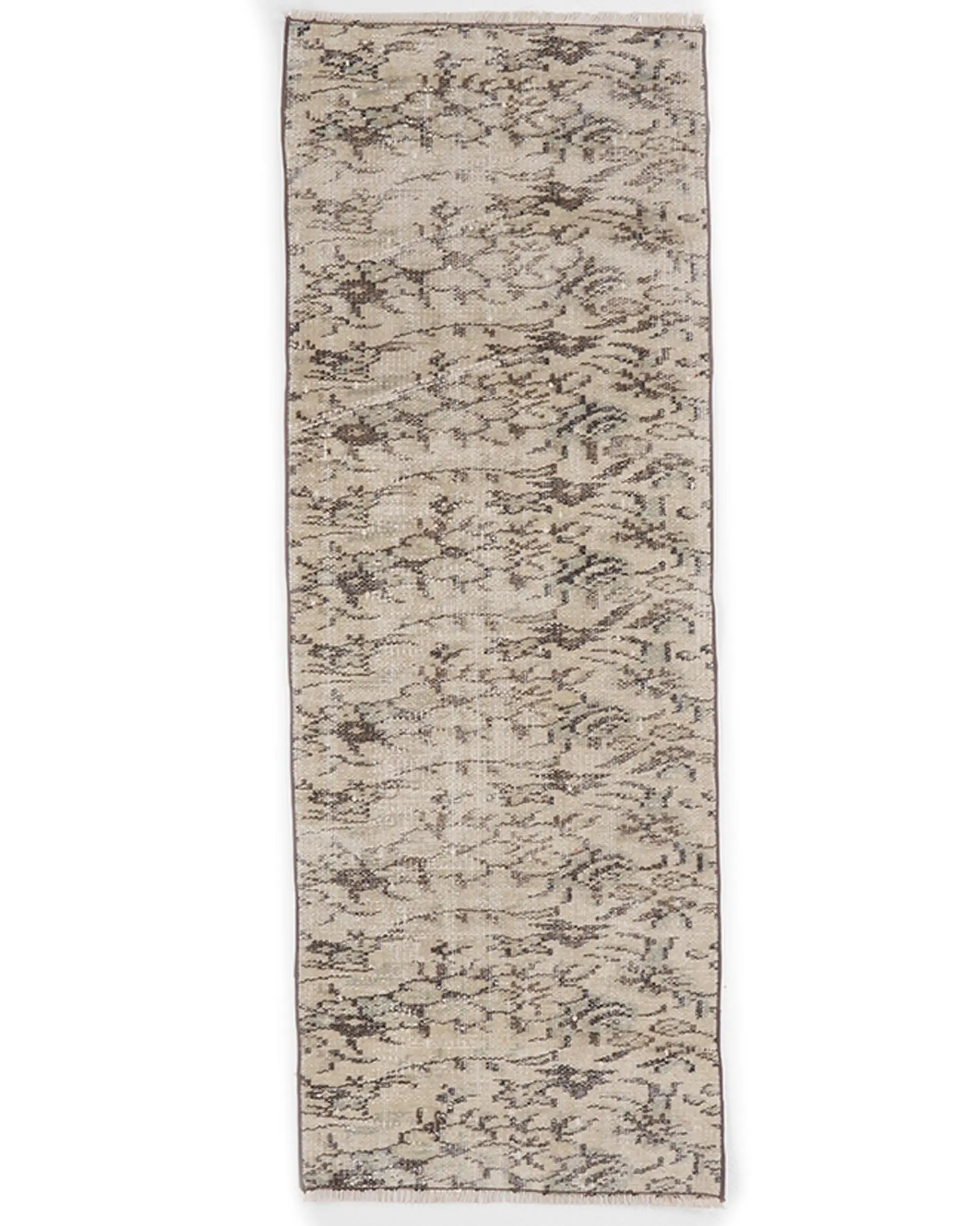 2x5.4 ft Rug, Turkish Vintage Rug, Brown Wool Rug - 1